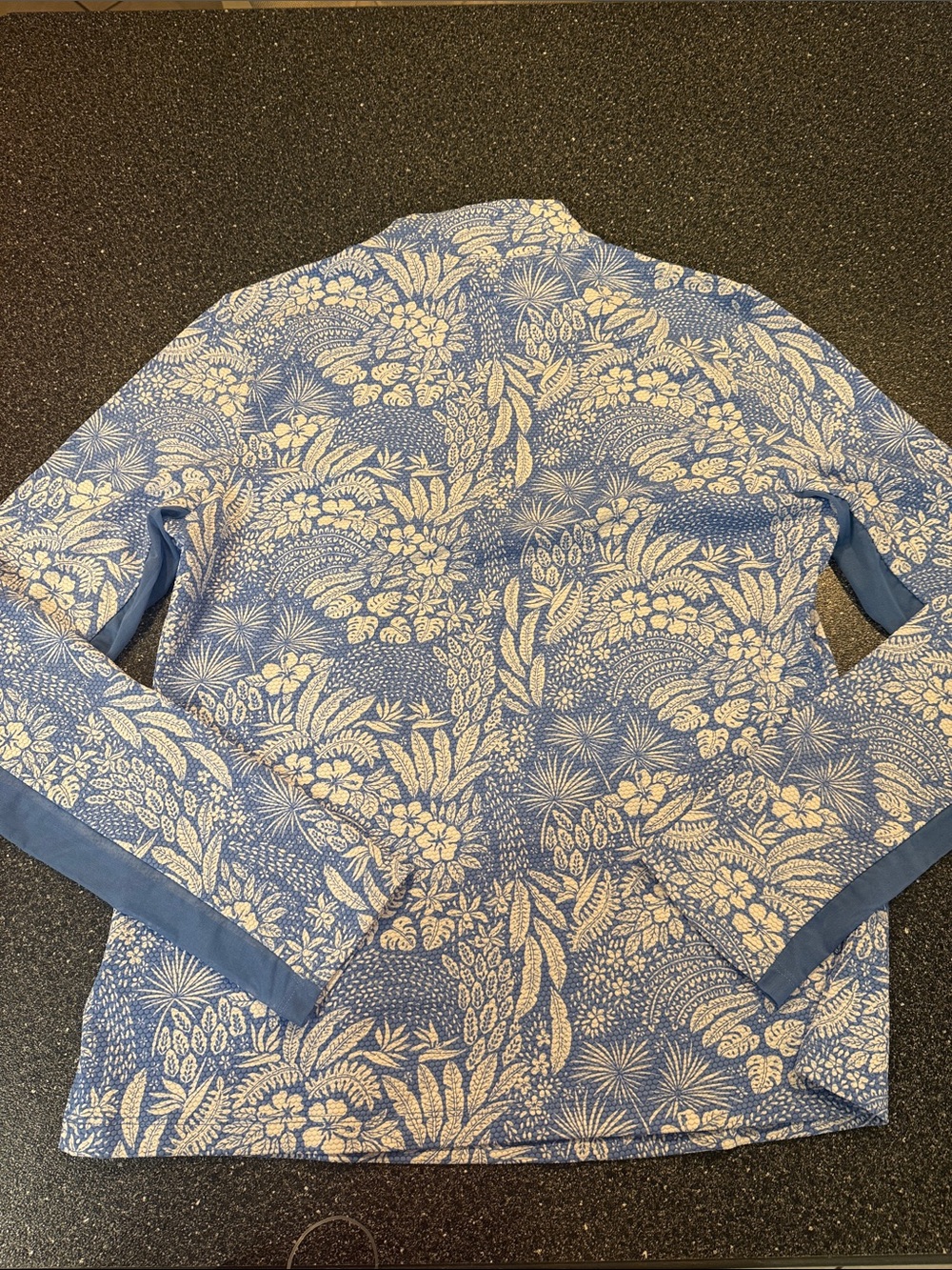 Women’s Tommy Bahama Light Blue & White Floral Pullover - size large - Picture 3 of 4